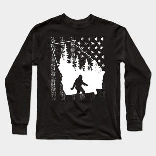 Georgia Bigfoot American Flag Long Sleeve T-Shirt